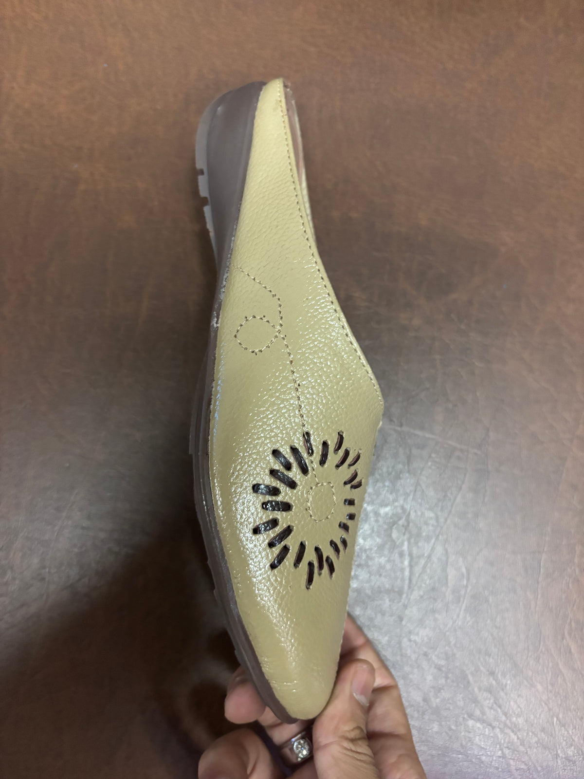 Lydia Leather Back Open Everyday Mules