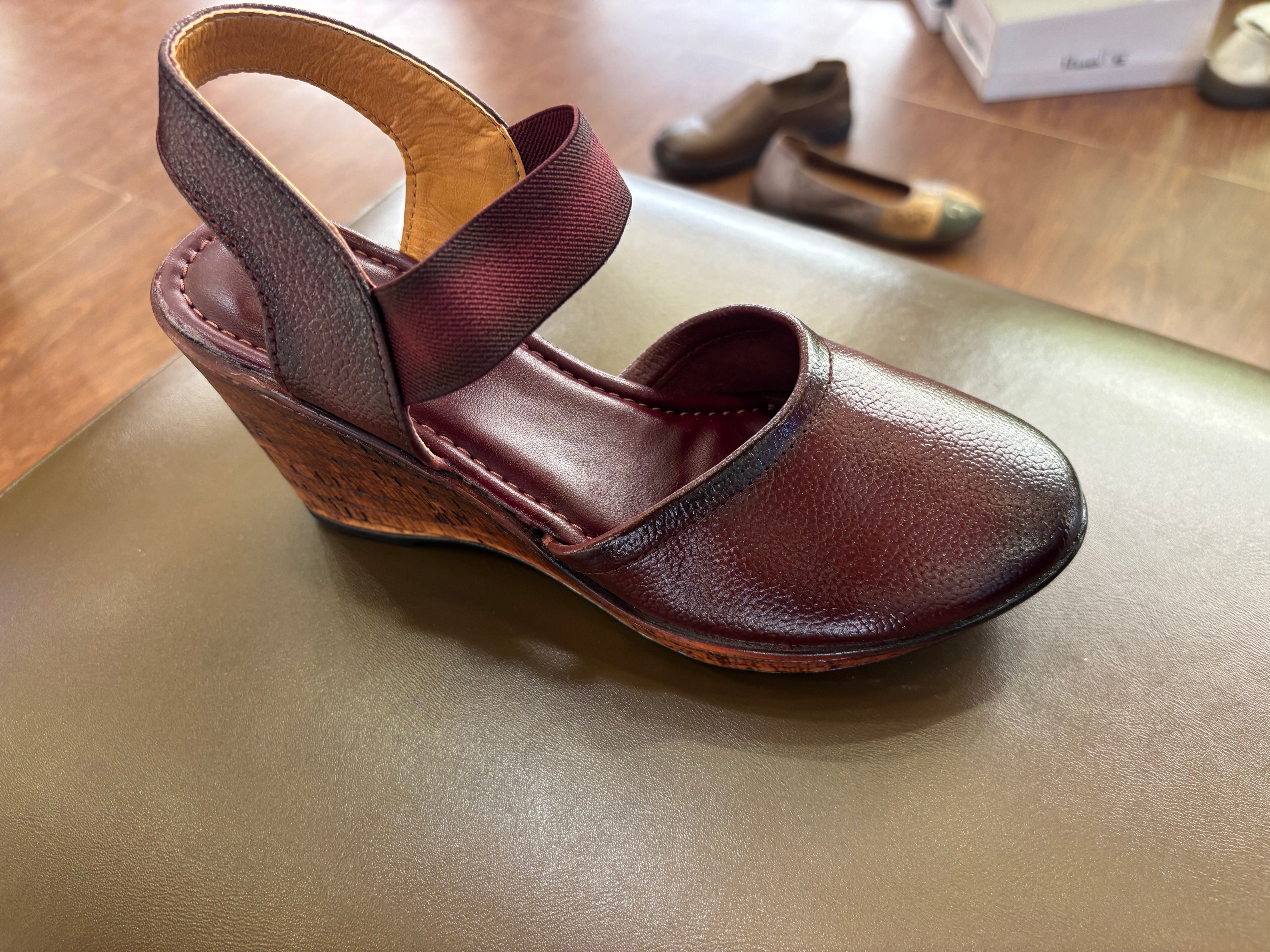 Jess Leather Platform Wedge Heel Sandals