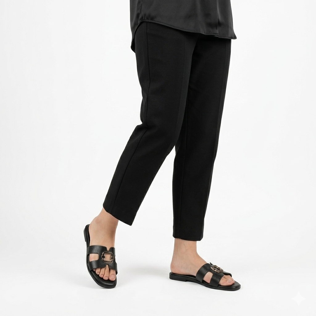 Sasha Buckled Flat Summer Sliders