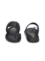 Solano Black Leather Slippers HT