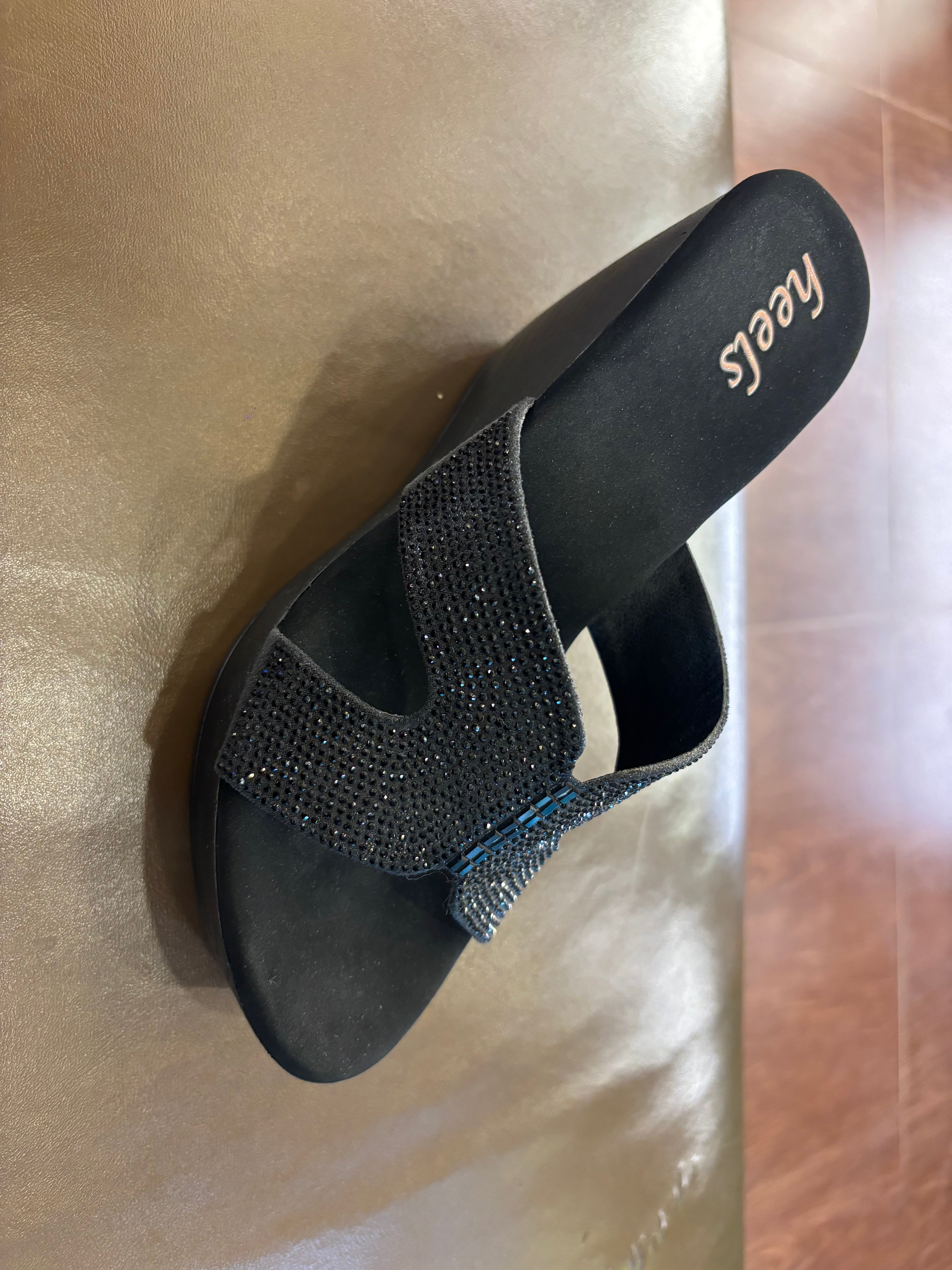 Shelza Bling Wedge Platform Heels