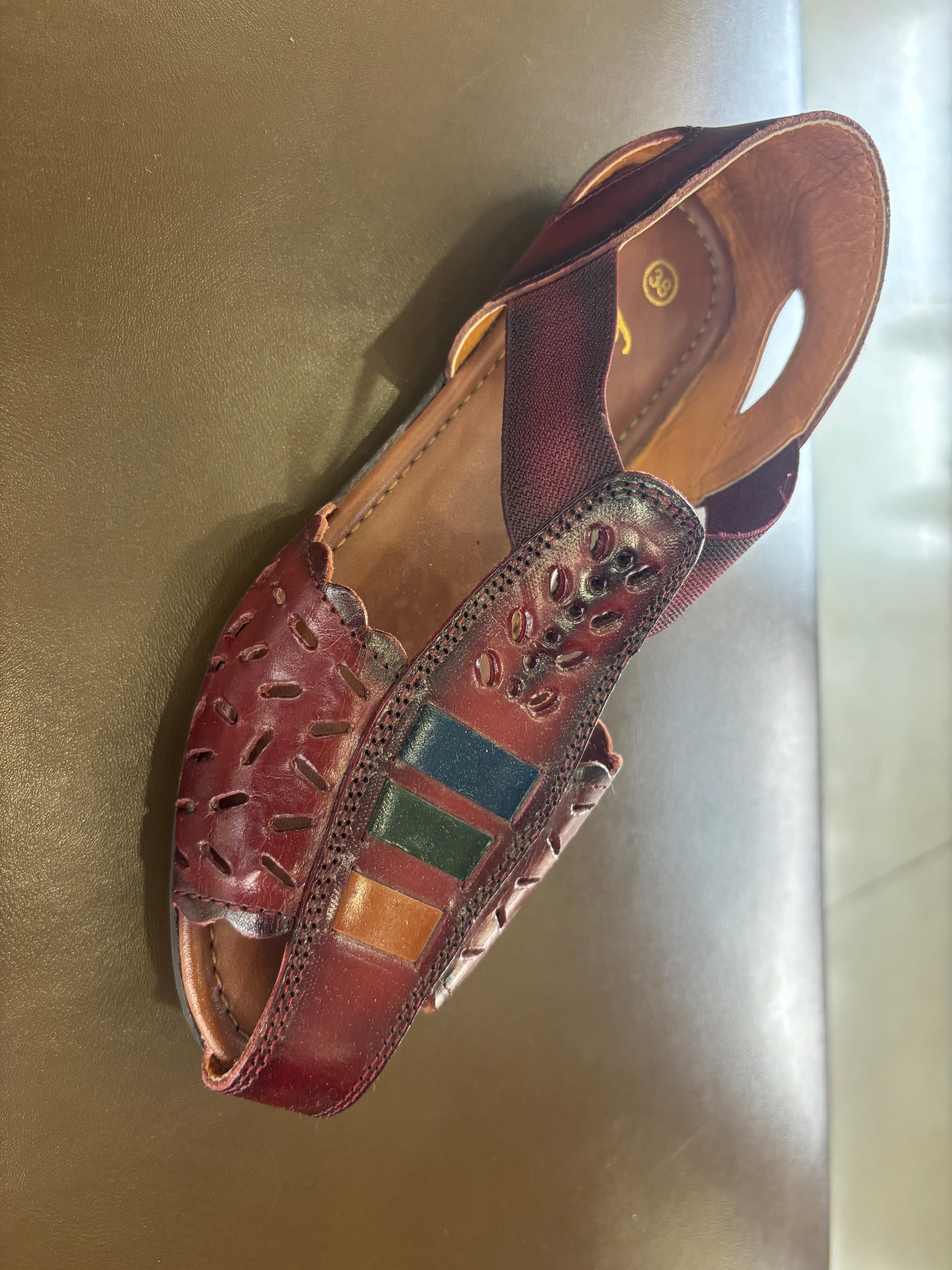Fida Ethnic Leather Roman Sandals