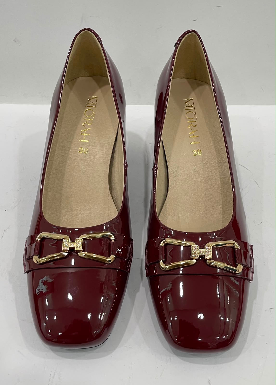 ZEAL Premium Patent Leather Block Heels - The Heels India