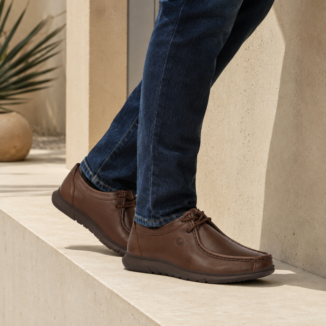 Nathan Zero Gravity Lightweight Leather Lace up Sneakers