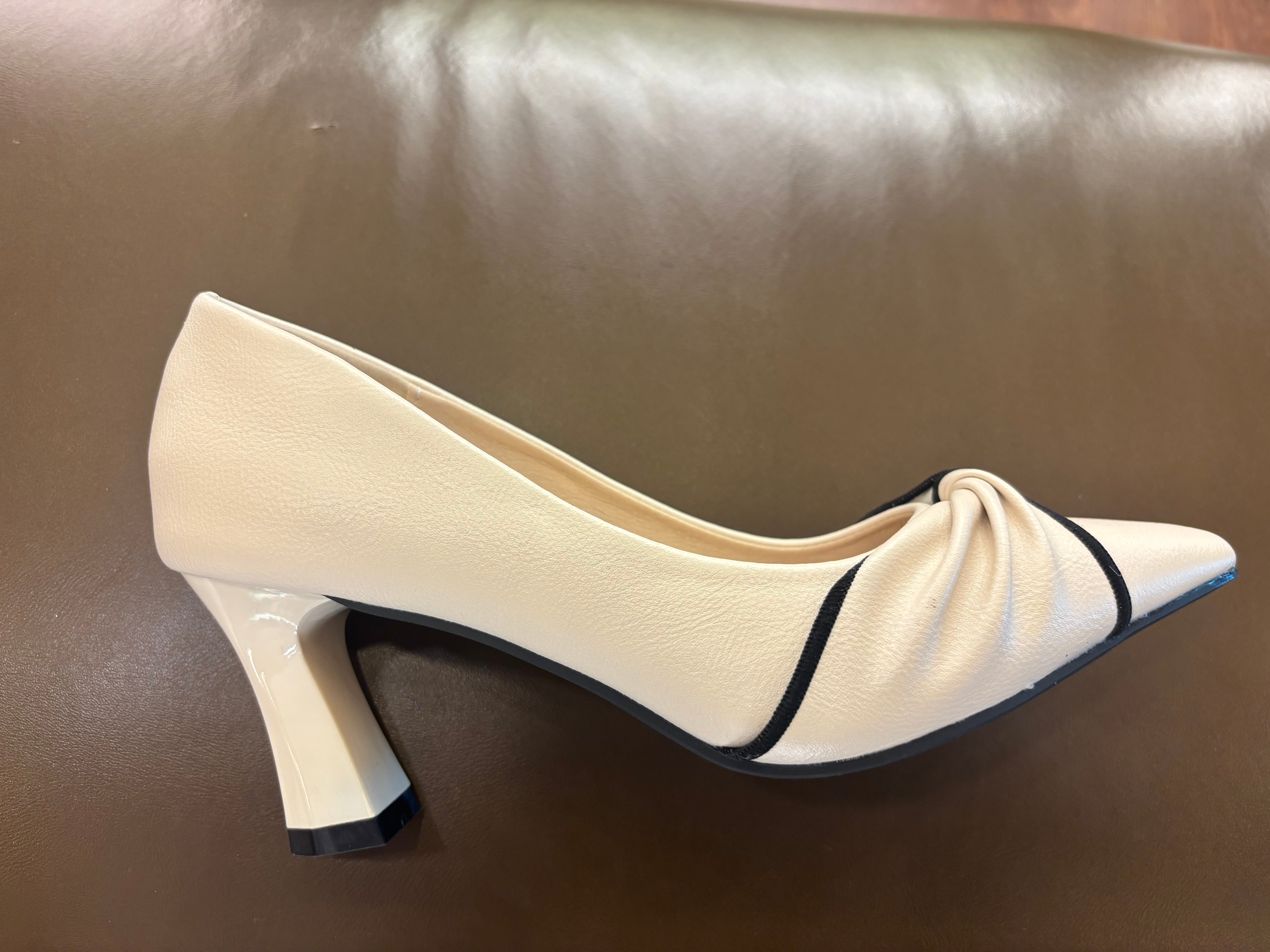 Lyon Swirl Block Heel Pumps
