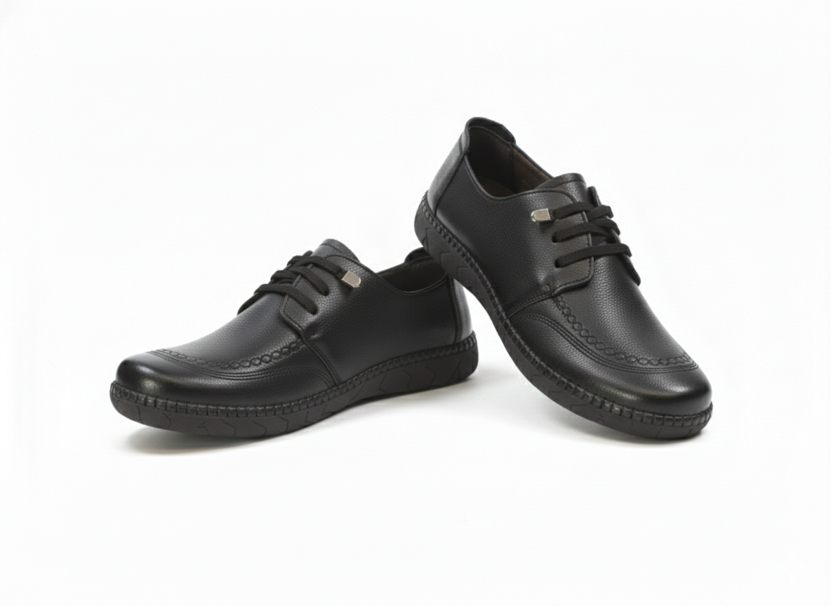 Arianna Premium Leather Casual Lace Up Derby Shoes
