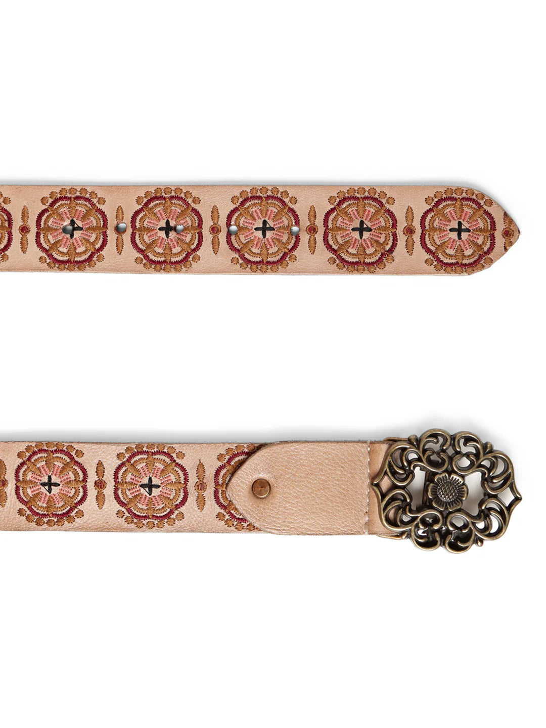 Natural Color Hand Embroidery Belt