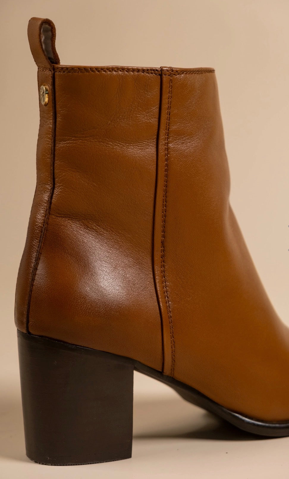 BLAZE Luxury Leather Winter Ankle Block Heel Boots