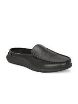 Zero Gravity Black Leather Slip-On Mules