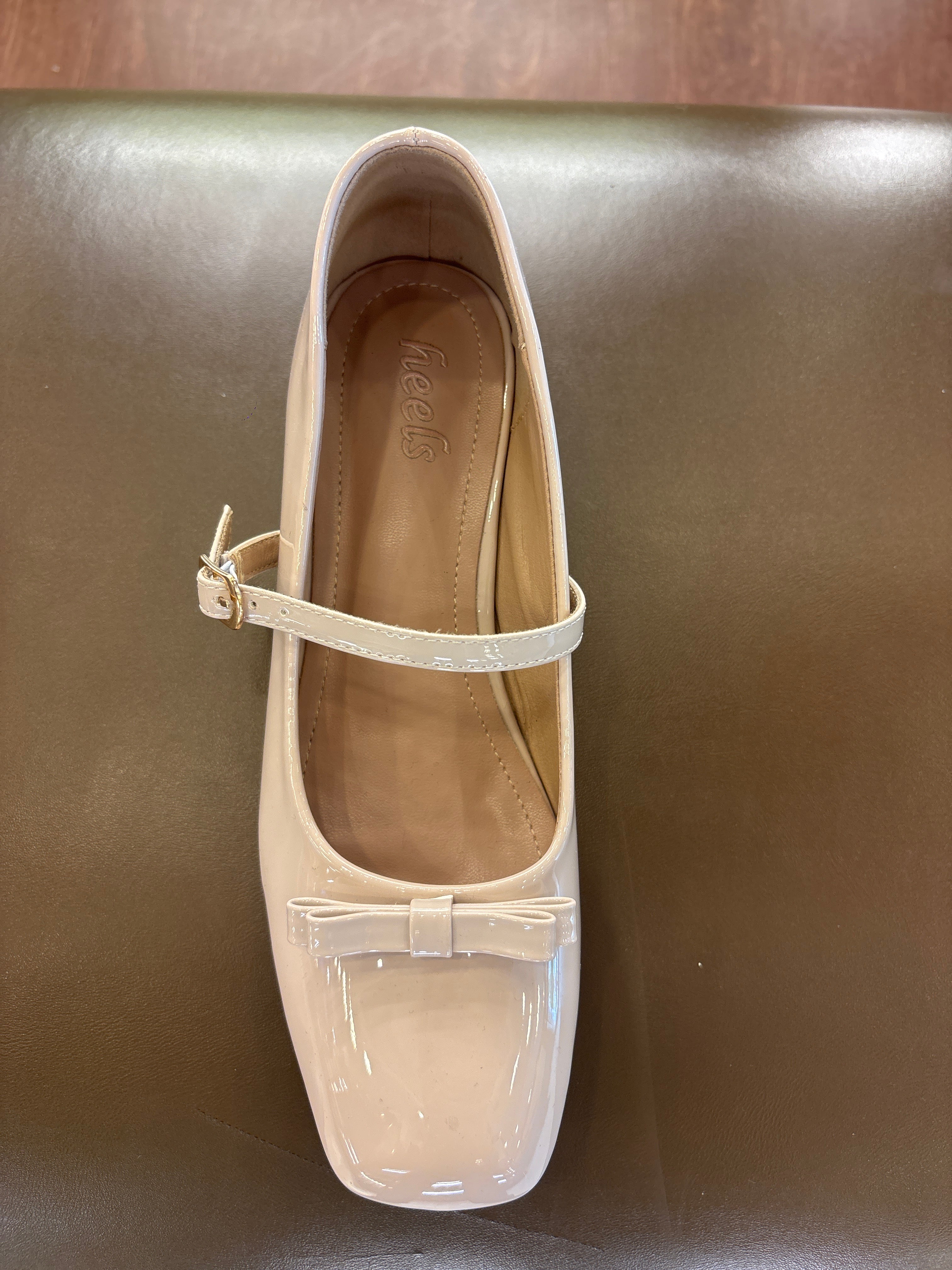 Marlyn Patent Mid Heel Mary Jane Strap Shoe
