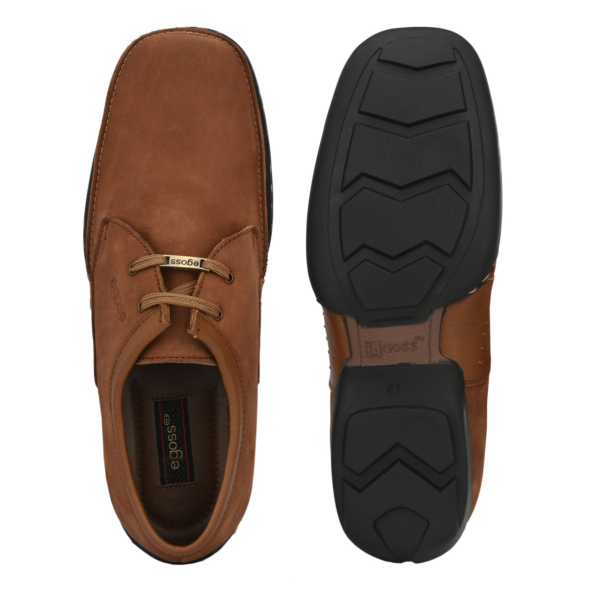 Isakov Leather Casual Stitched Derby Shoes