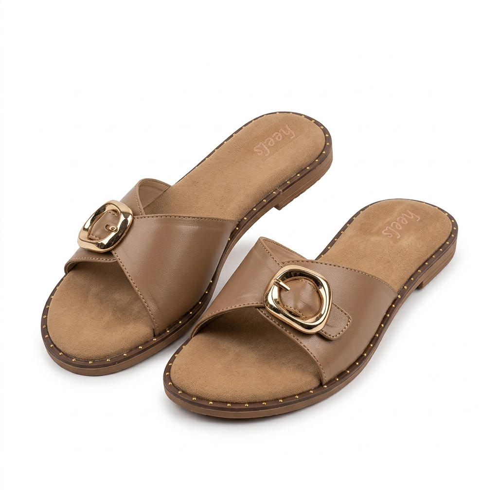 Sarah Comfort Buckled Summer Sliders