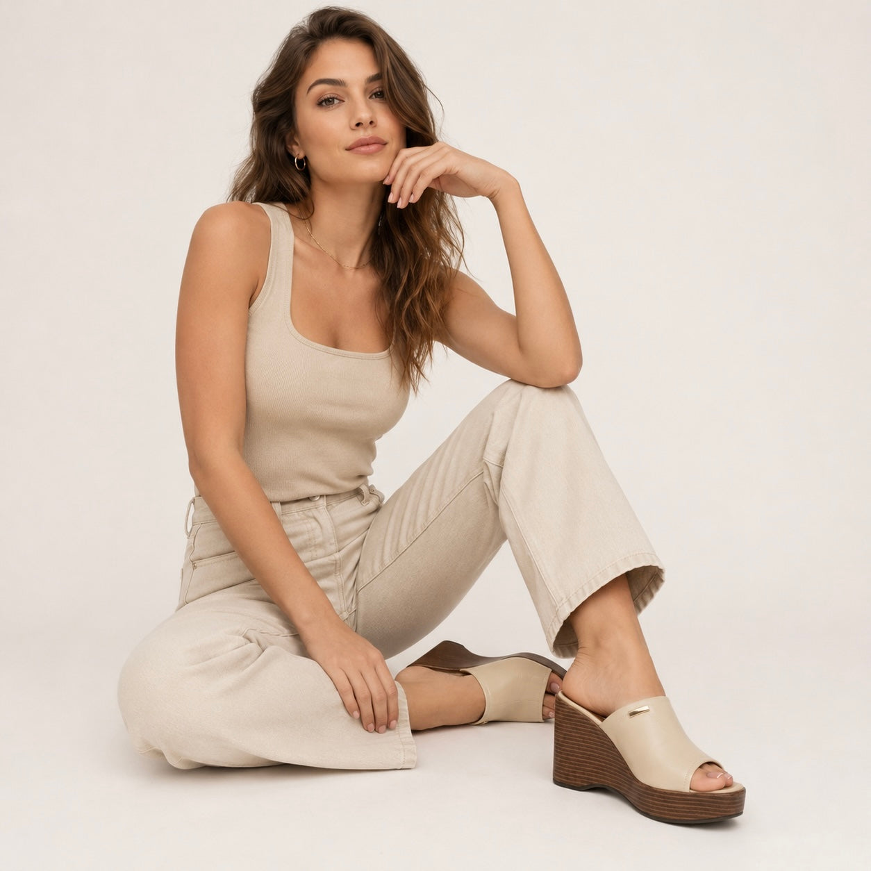 Berlin Platform Peep Toe Wedge Heels