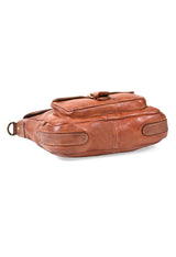 Nathan : Real Leather Tan Crossbody Bag