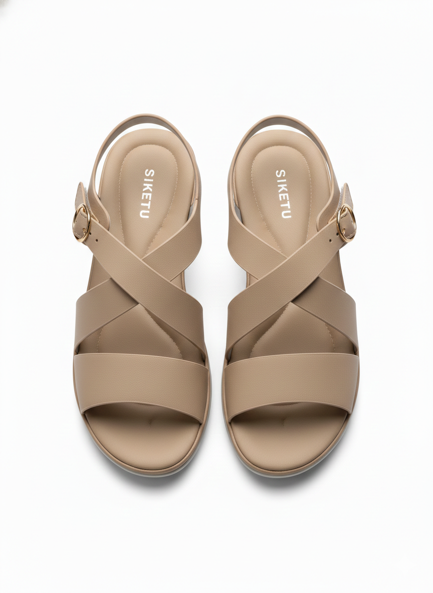 Valencia Cushioned Premium Ankle Strap Sandals - The Heels India