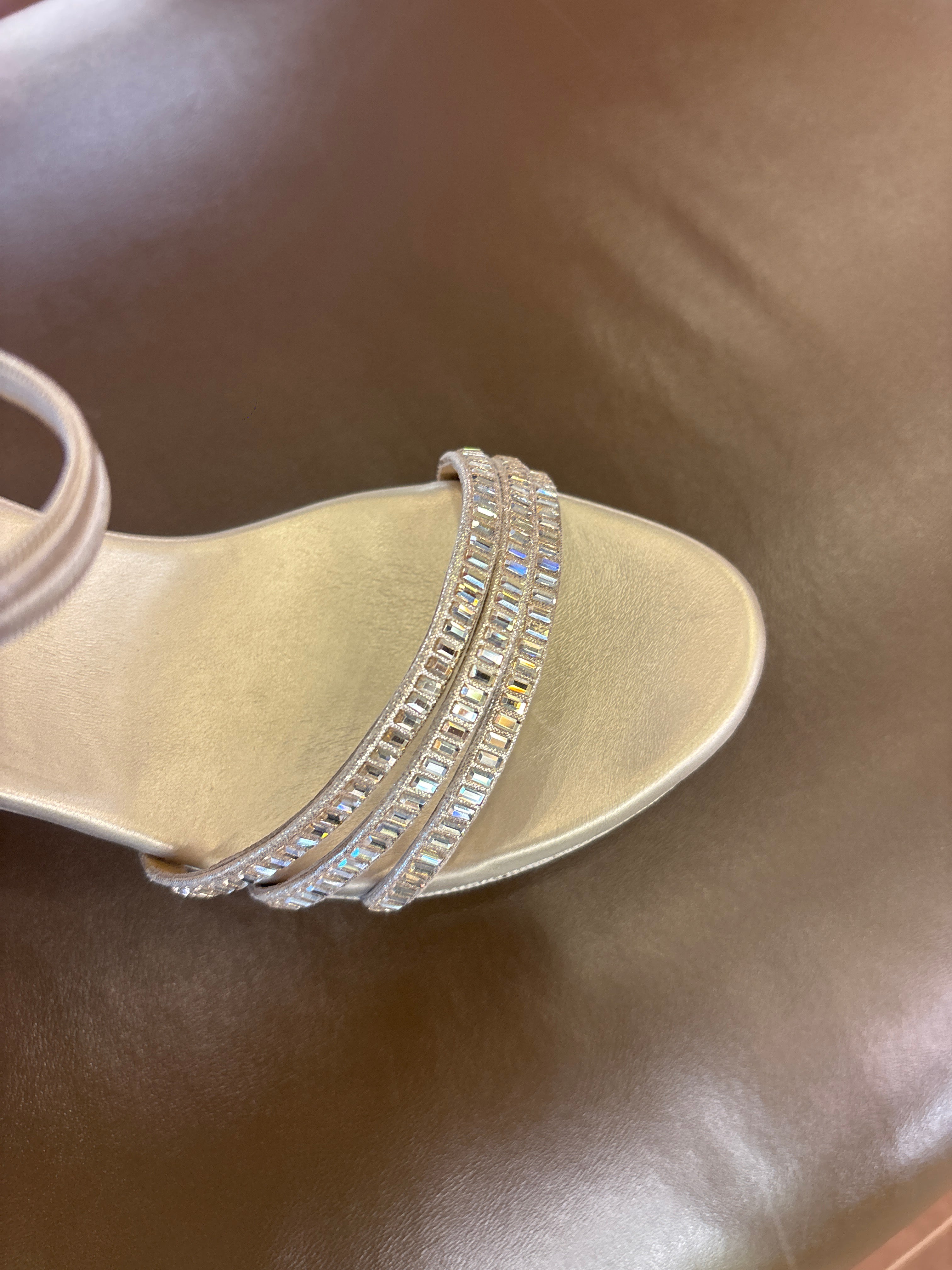 Noor Bling Back Elastic Wedge Platform Heels