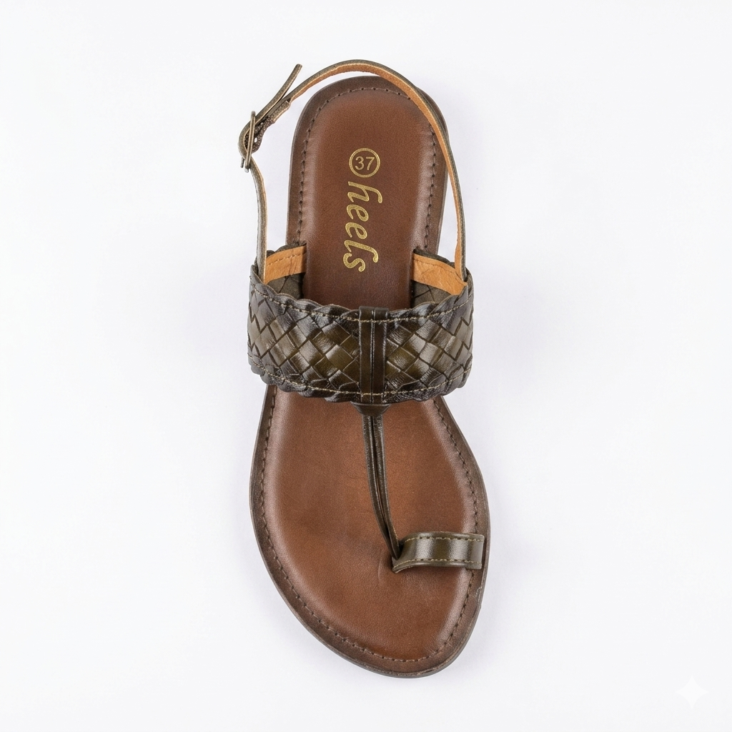Venezia Woven Leather Flat Sandals
