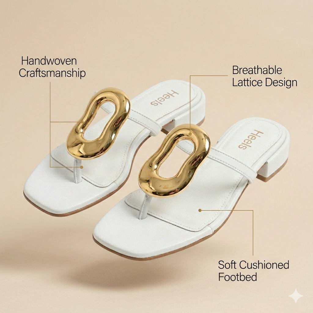 Nova Buckled Summer Mid Heel Sliders
