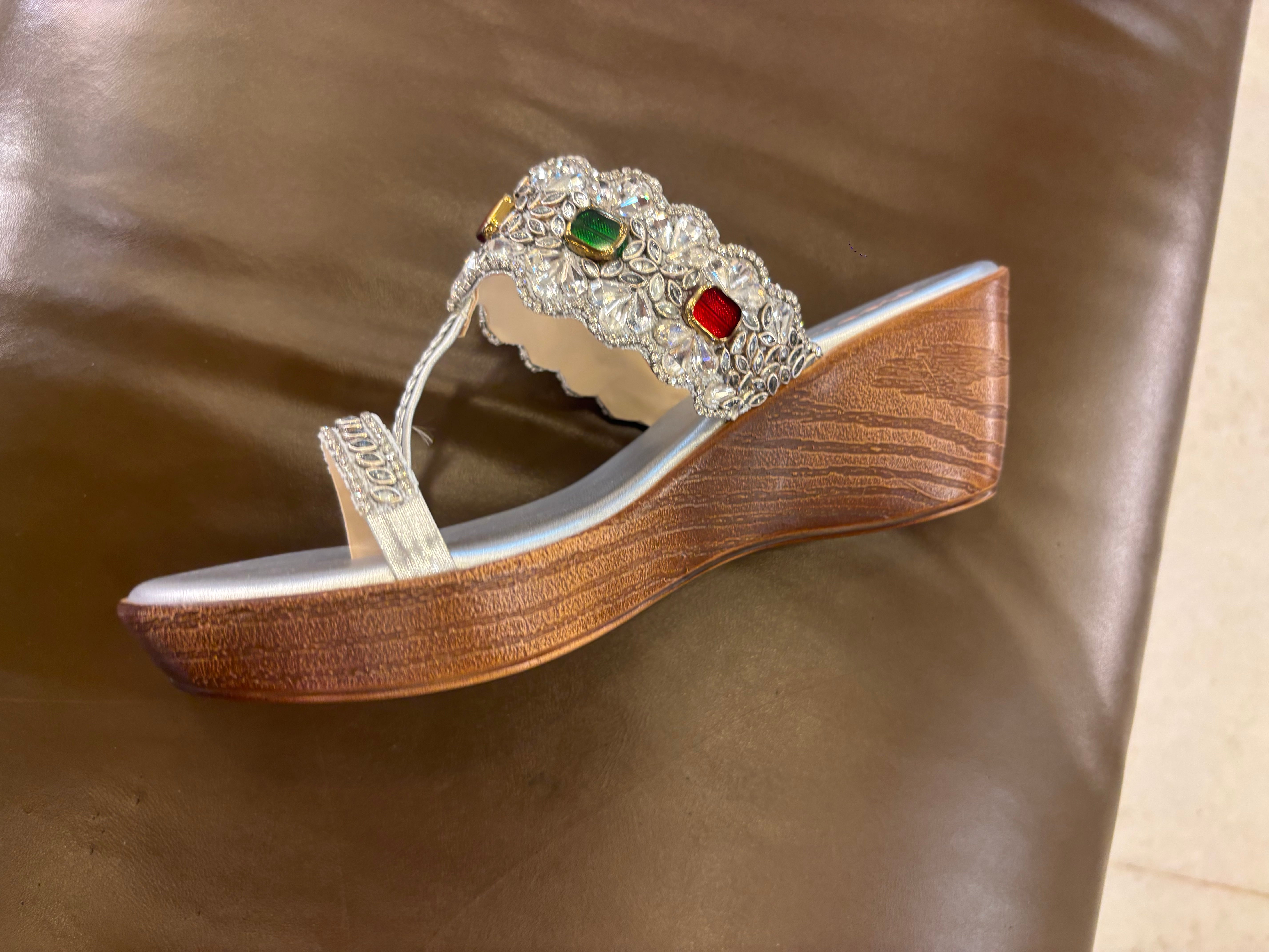 Noor Embellished Ethnic Fancy Wedge Heels
