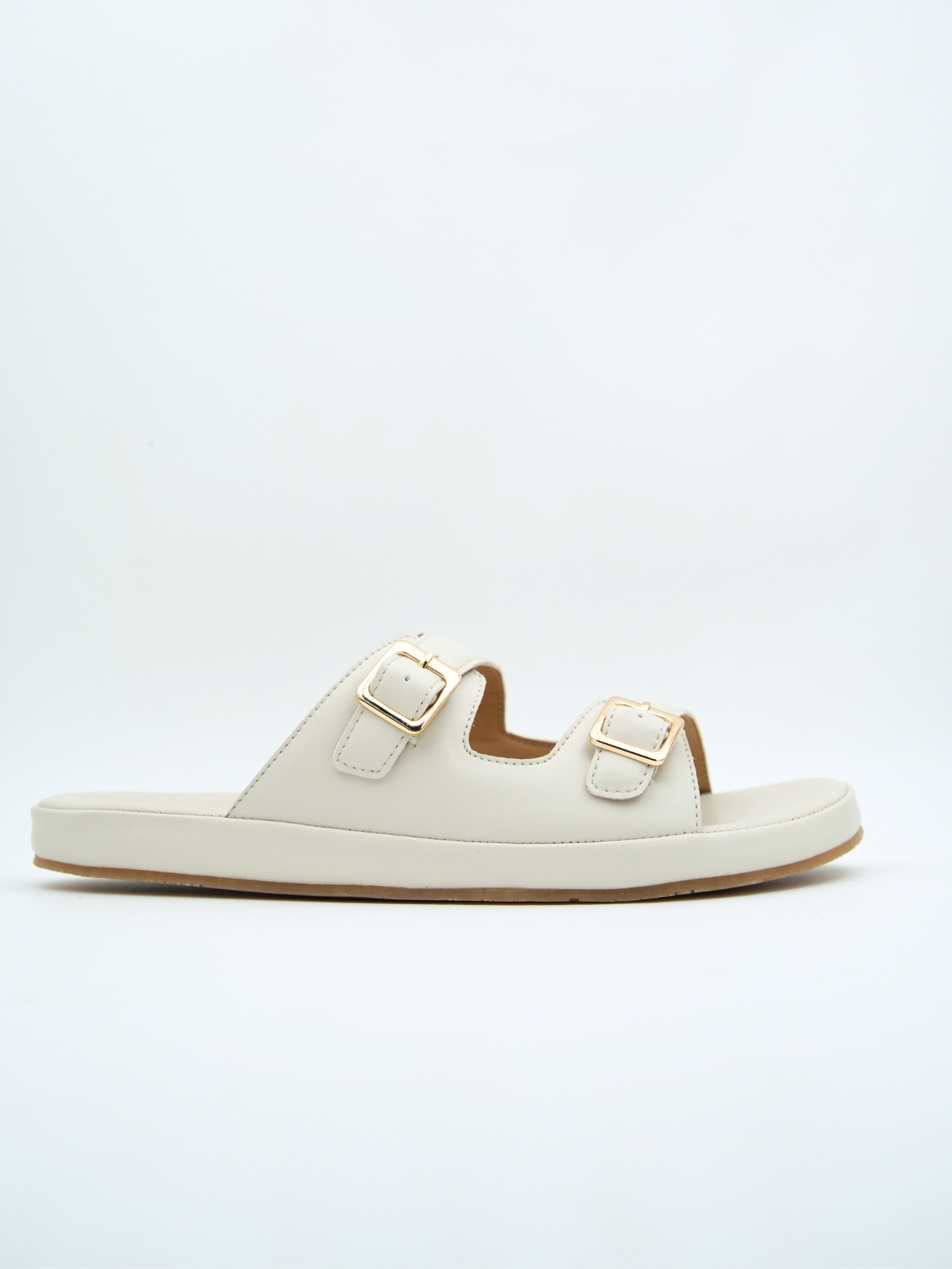 Brittany Cushioned Double Strap Sliders