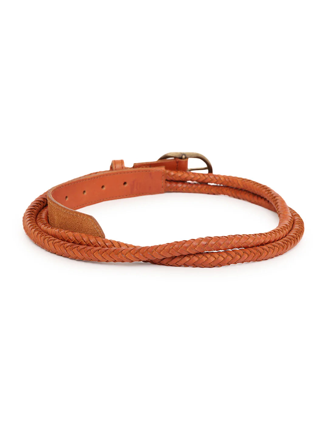Tan Rope Belt in Leather