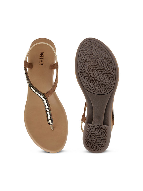Carmen Bling Cushioned Elastic Sandals
