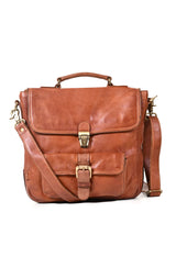 Nathan : Real Leather Tan Crossbody Bag