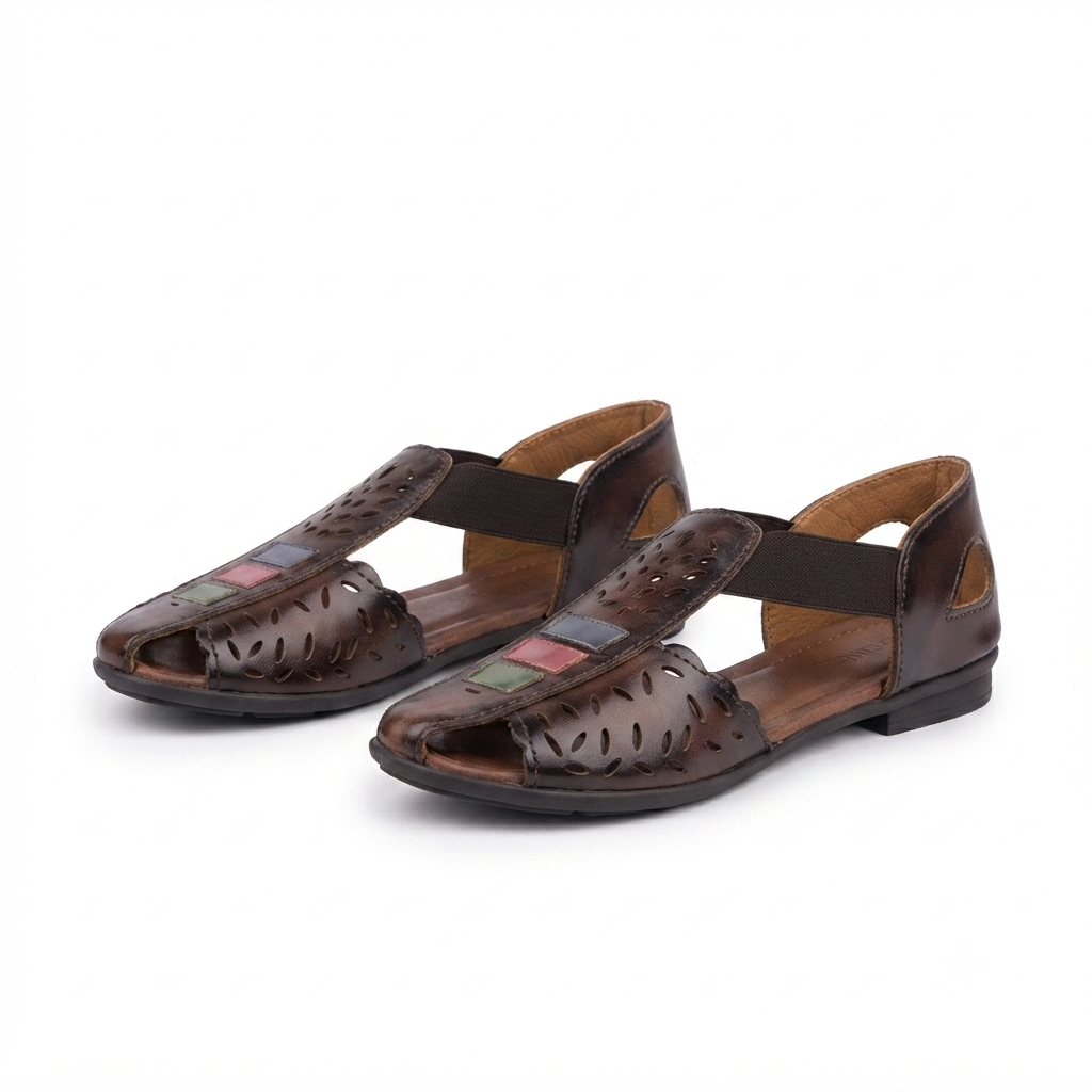 Fida Ethnic Leather Roman Sandals