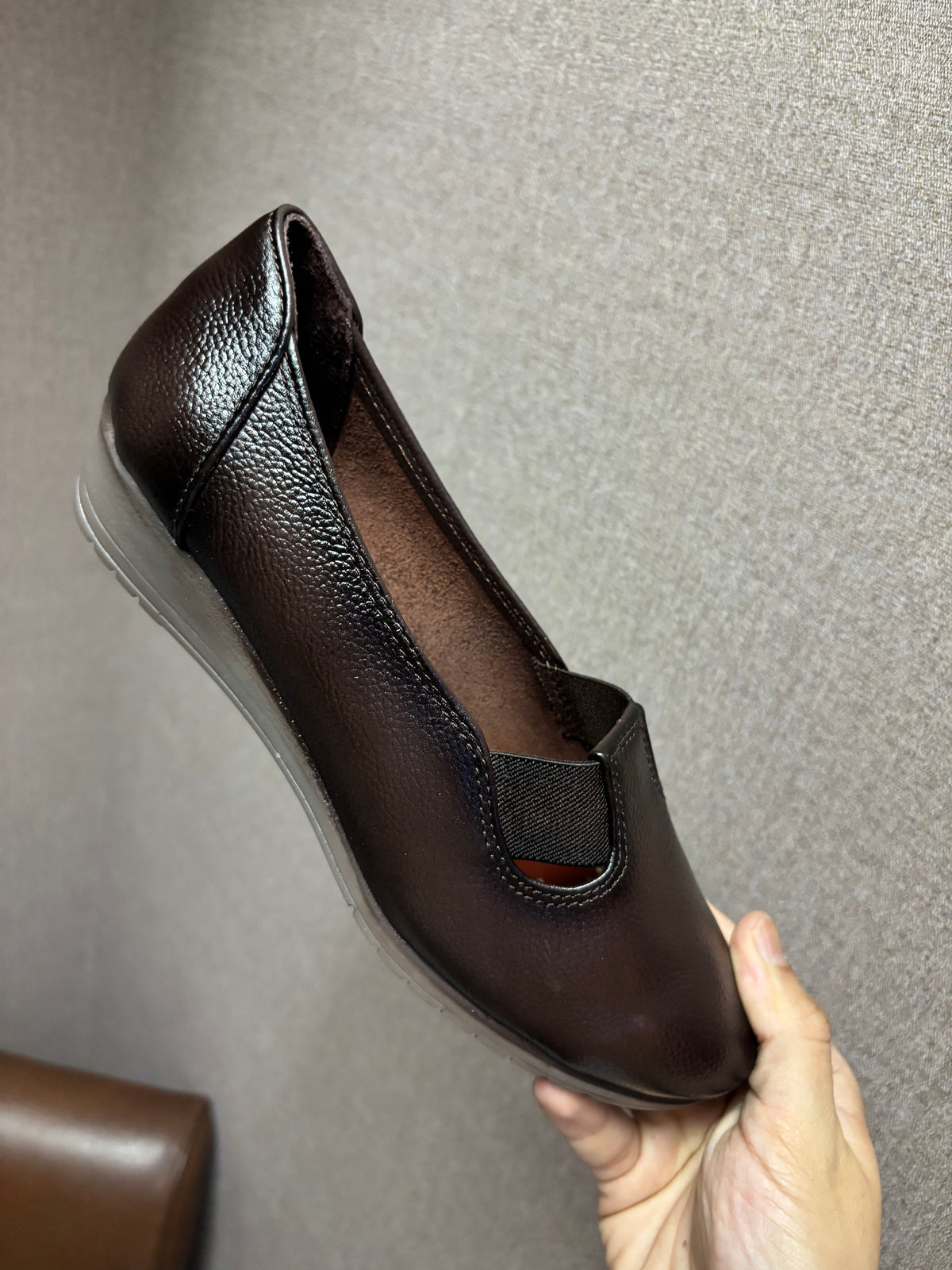 Kylie 2.0 Leather Elastic Wedge Ballerinas