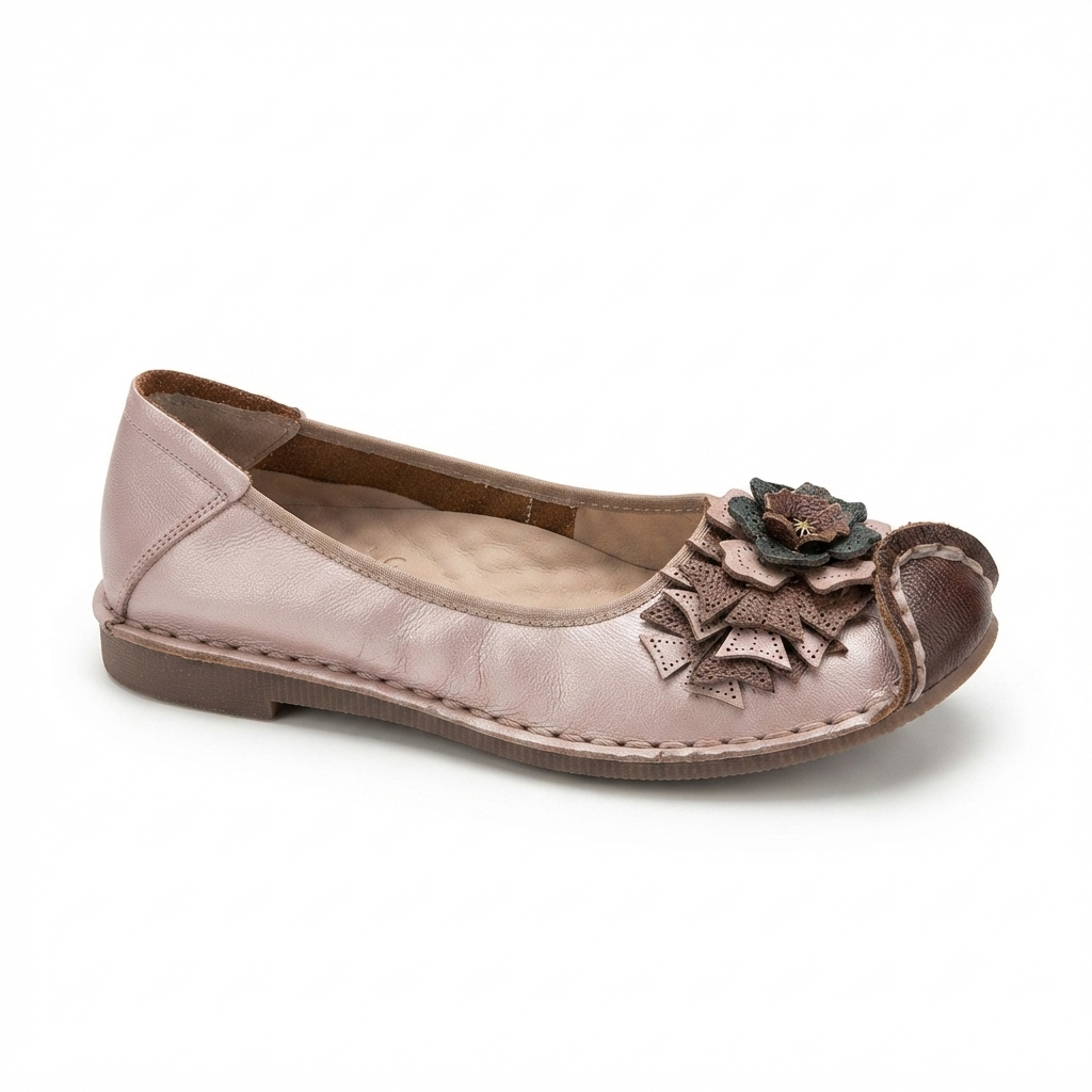 Flora 5.0 Premium Leather Cushioned Ballerinas