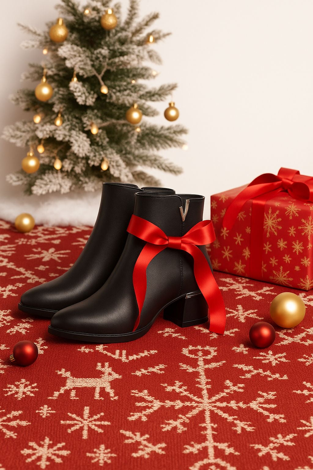 Savanna Premium Winter Ankle Boots with Block Heels