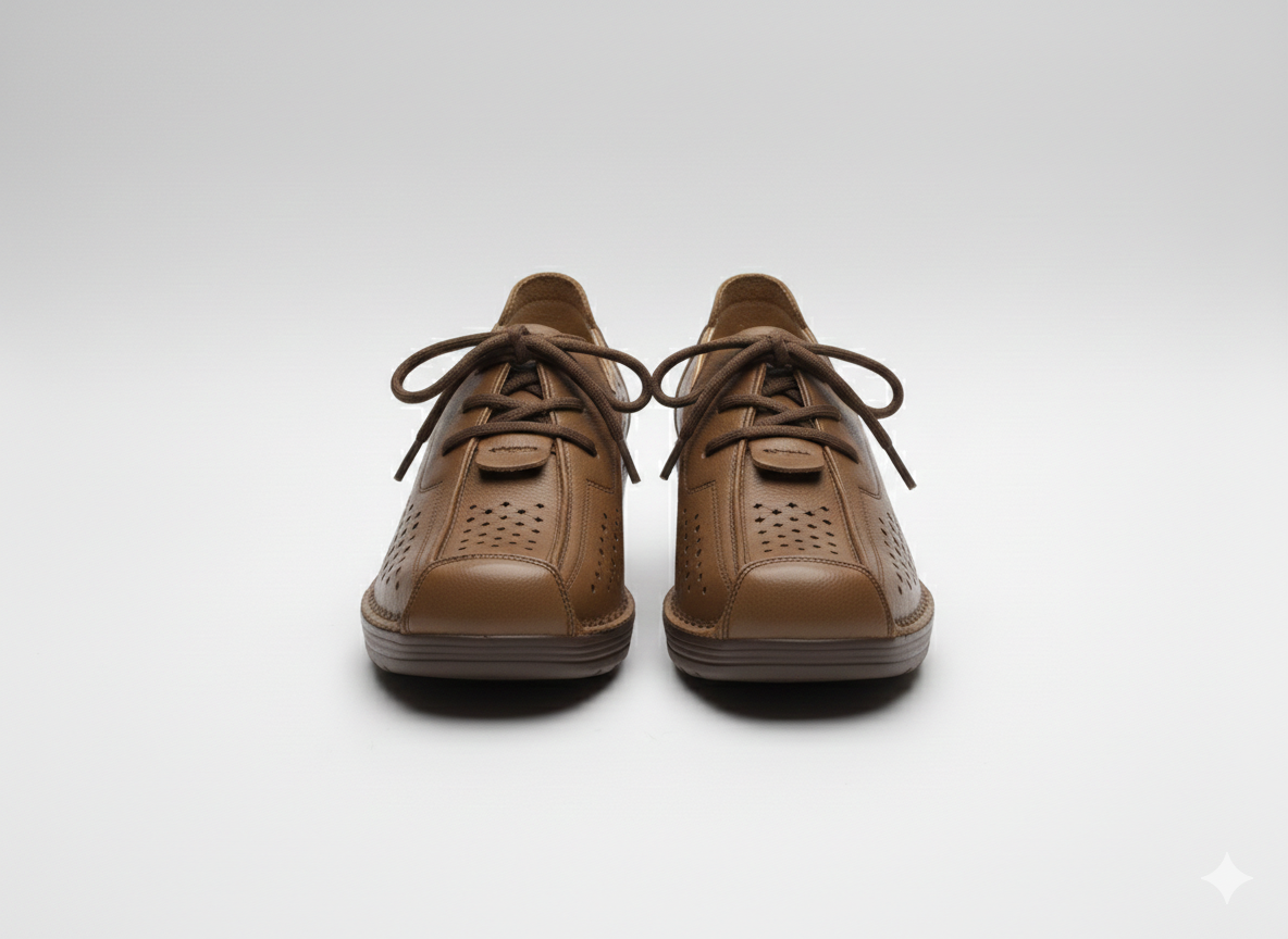 Patricia Premium Leather Lace Up Wedge Heel Loafers