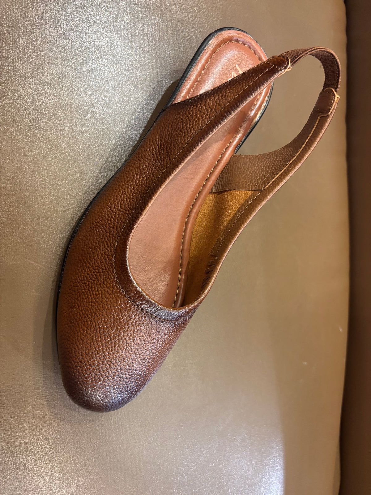 Marcia Leather Slingback Wedge Ballerinas