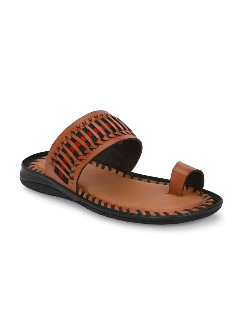Solano Tan Leather Slippers HT