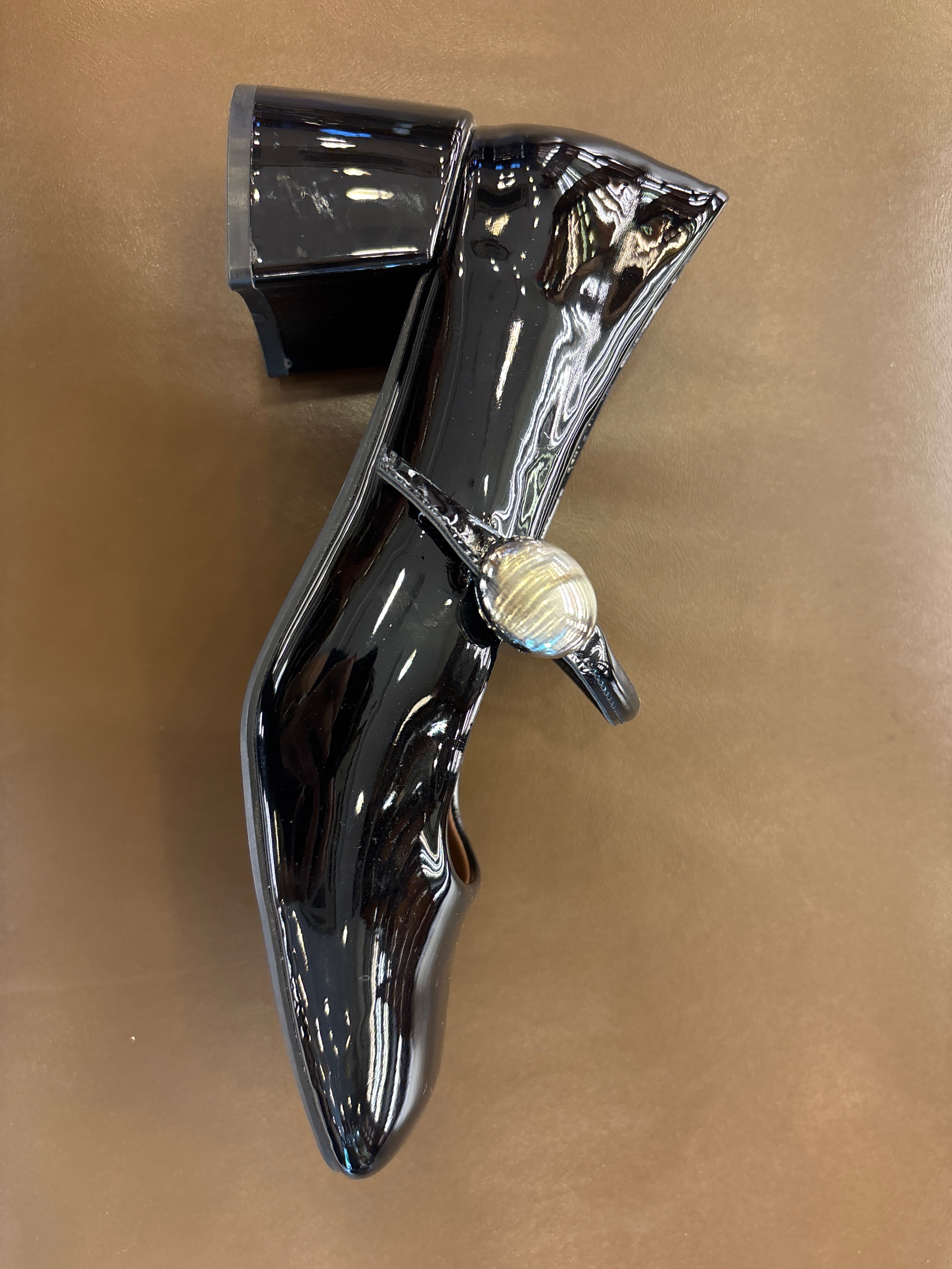 Emma Premium Patent Leather Mary Jane Block Heels