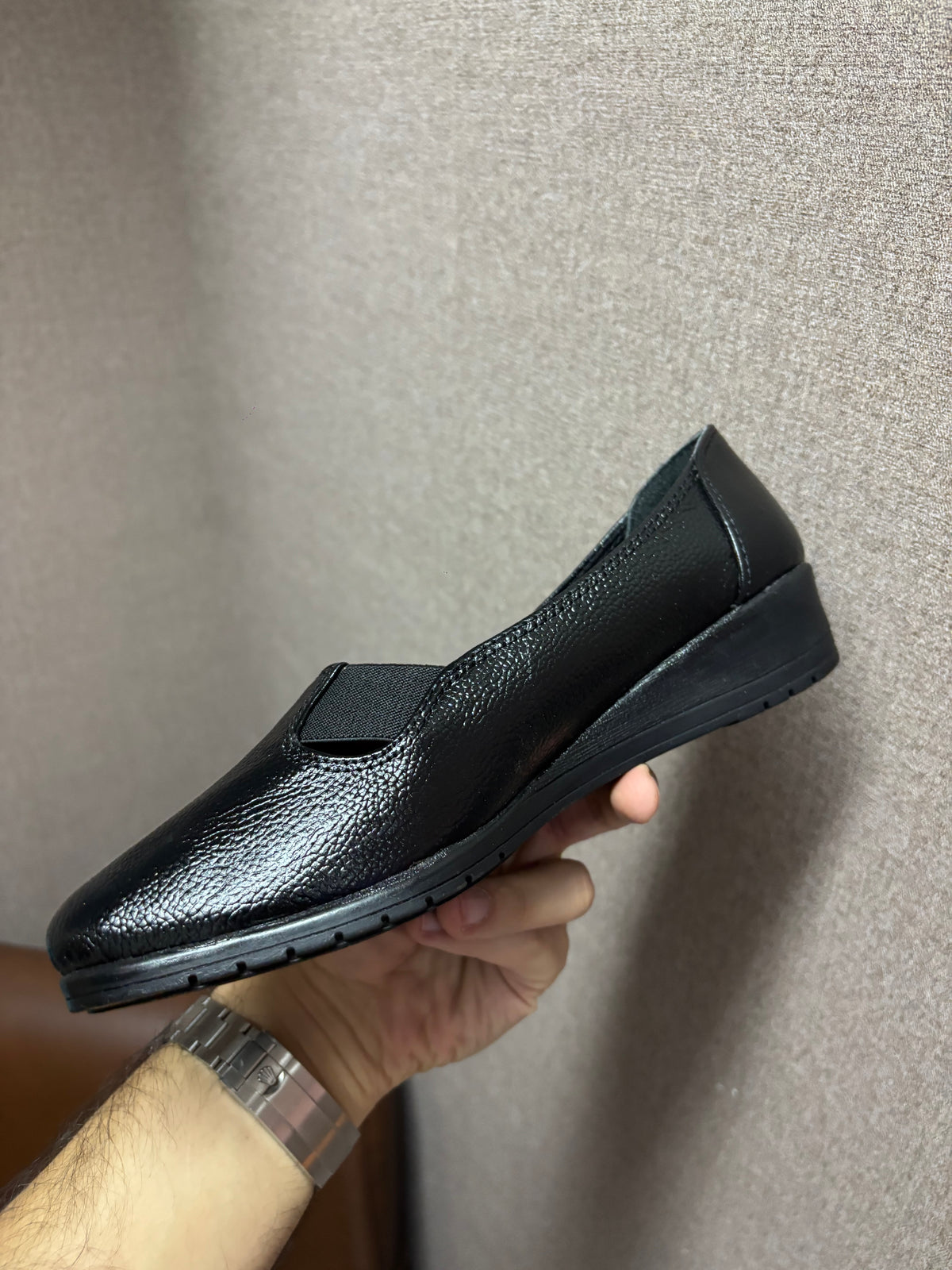 Kylie 2.0 Leather Elastic Wedge Ballerinas