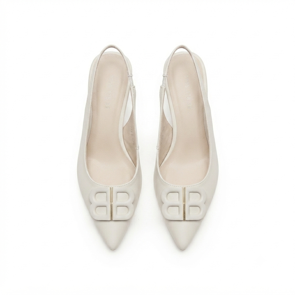 Brie Premium Slingback Kitten Heels