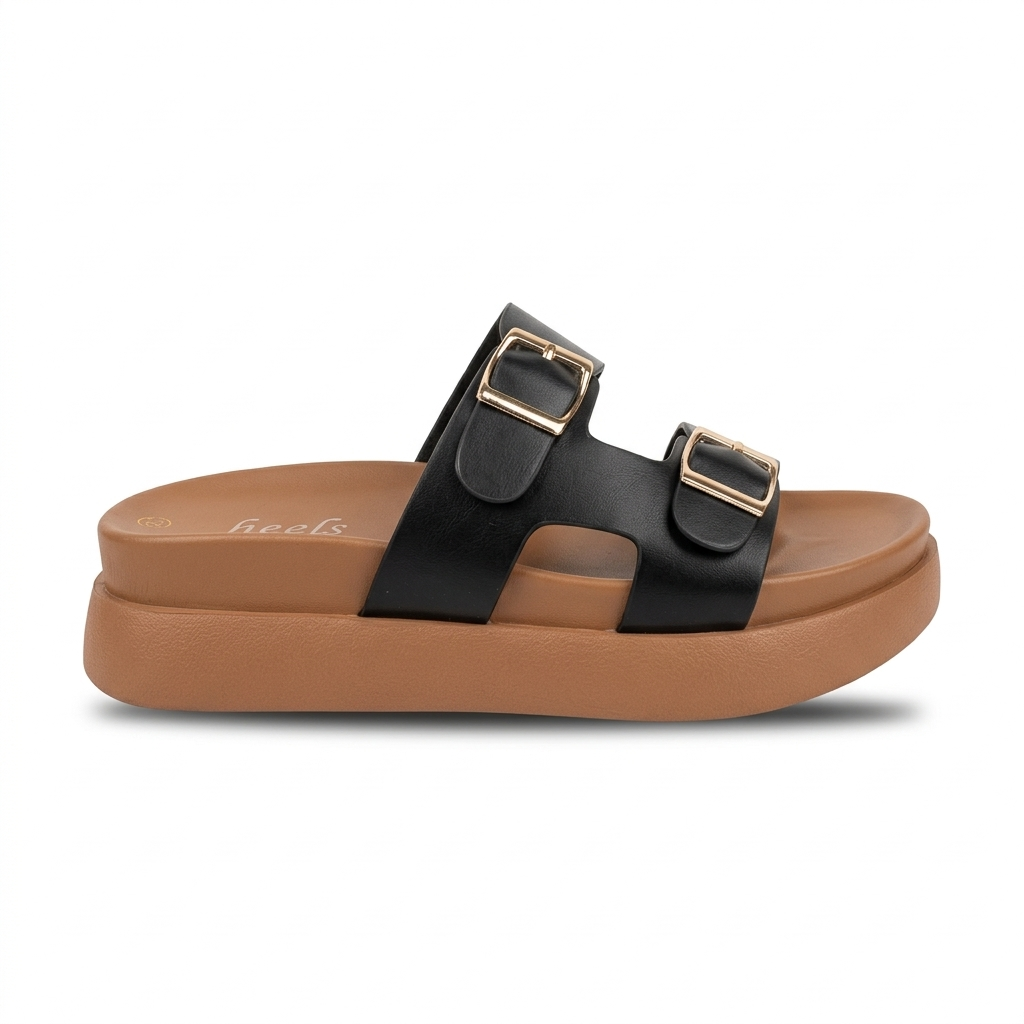 Ellie Double Strap Chunky Slippers