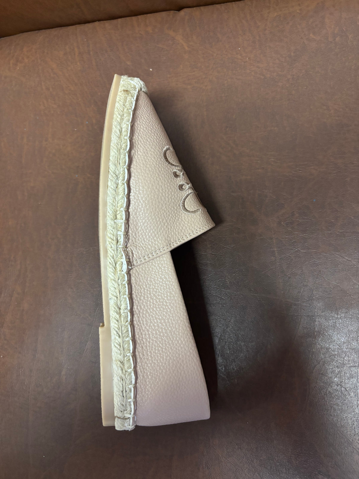 Mensho Cushioned Espadrille Slip On Loafers in Pink - The Heels India