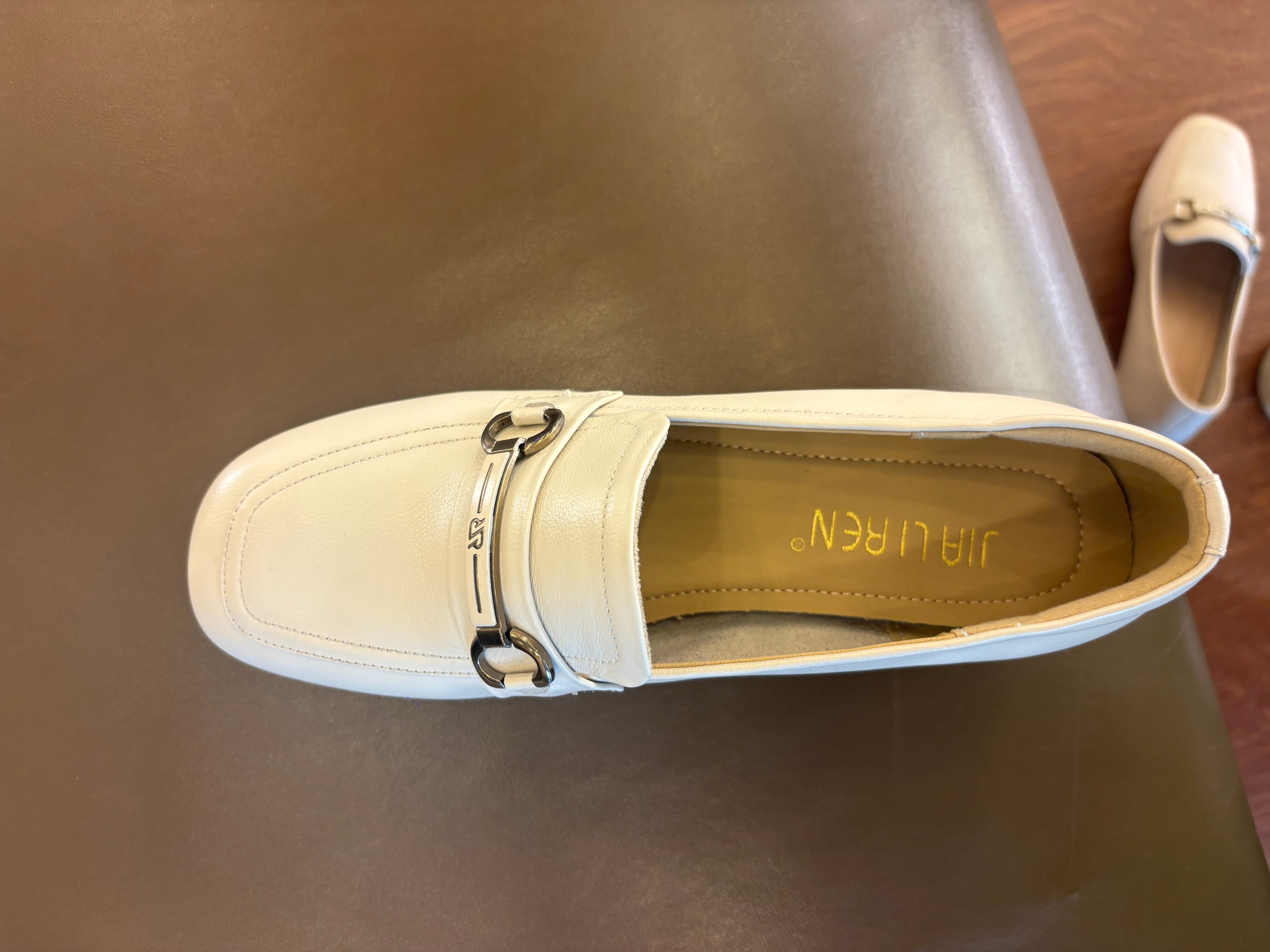 Melissa Premium Leather Block Heel Loafers
