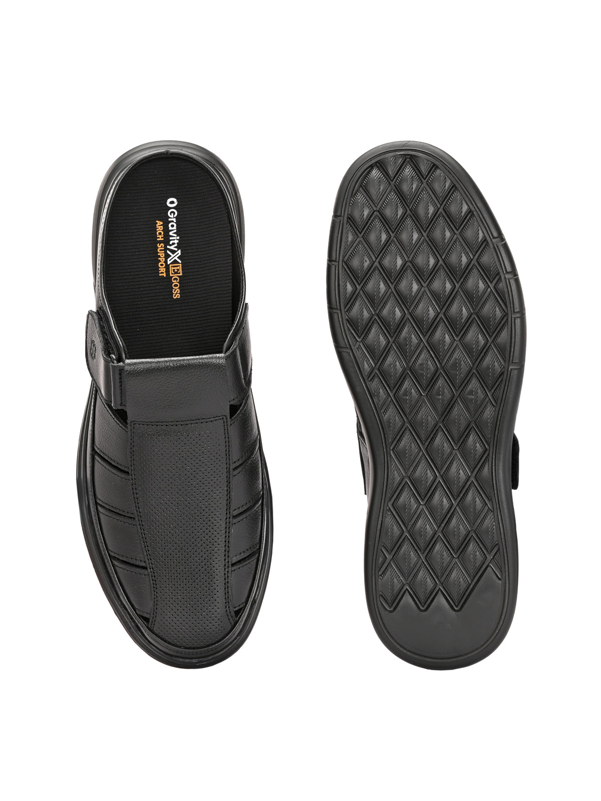 Ottavio Zero Gravity Leather Velcro Mules