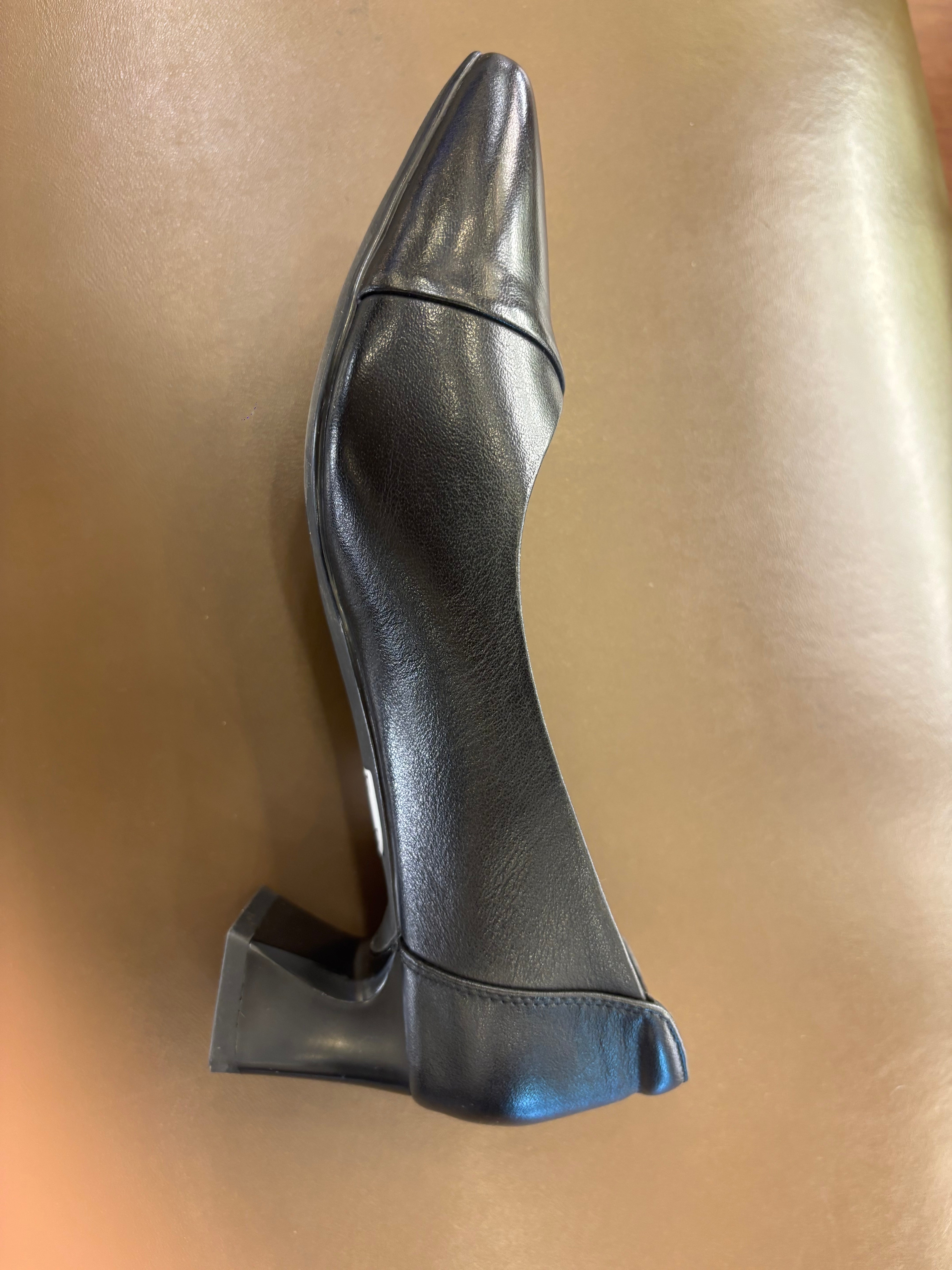 Emma Premium Leather Block Heel Pumps