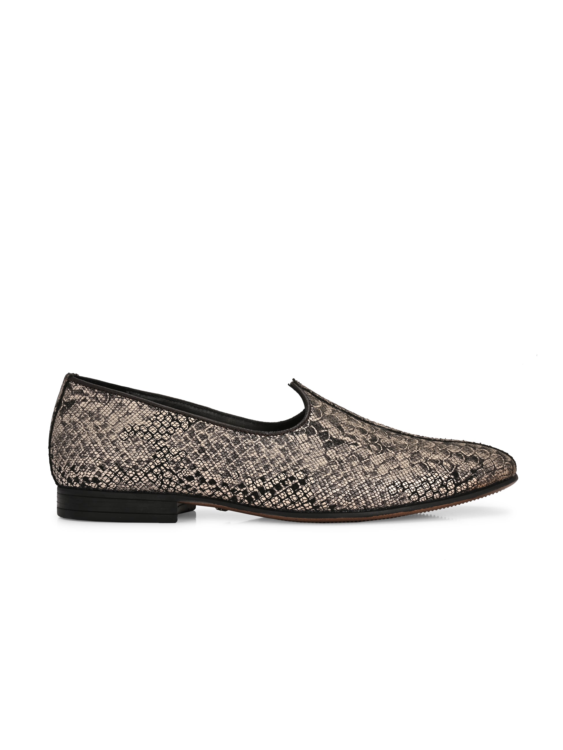 Nawab Printed Leather Juttis