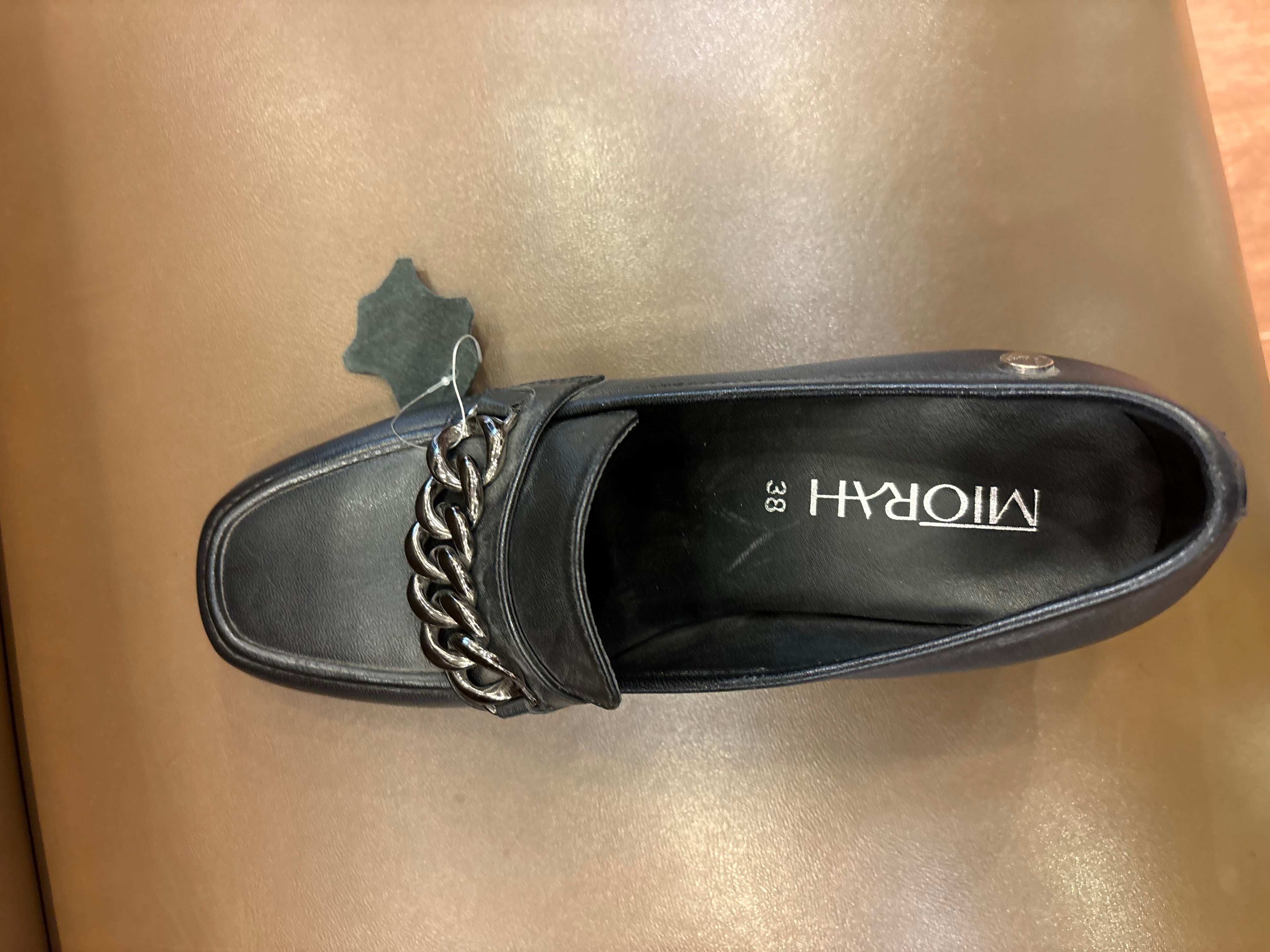 CHIC Premium Leather Block Heel Loafers