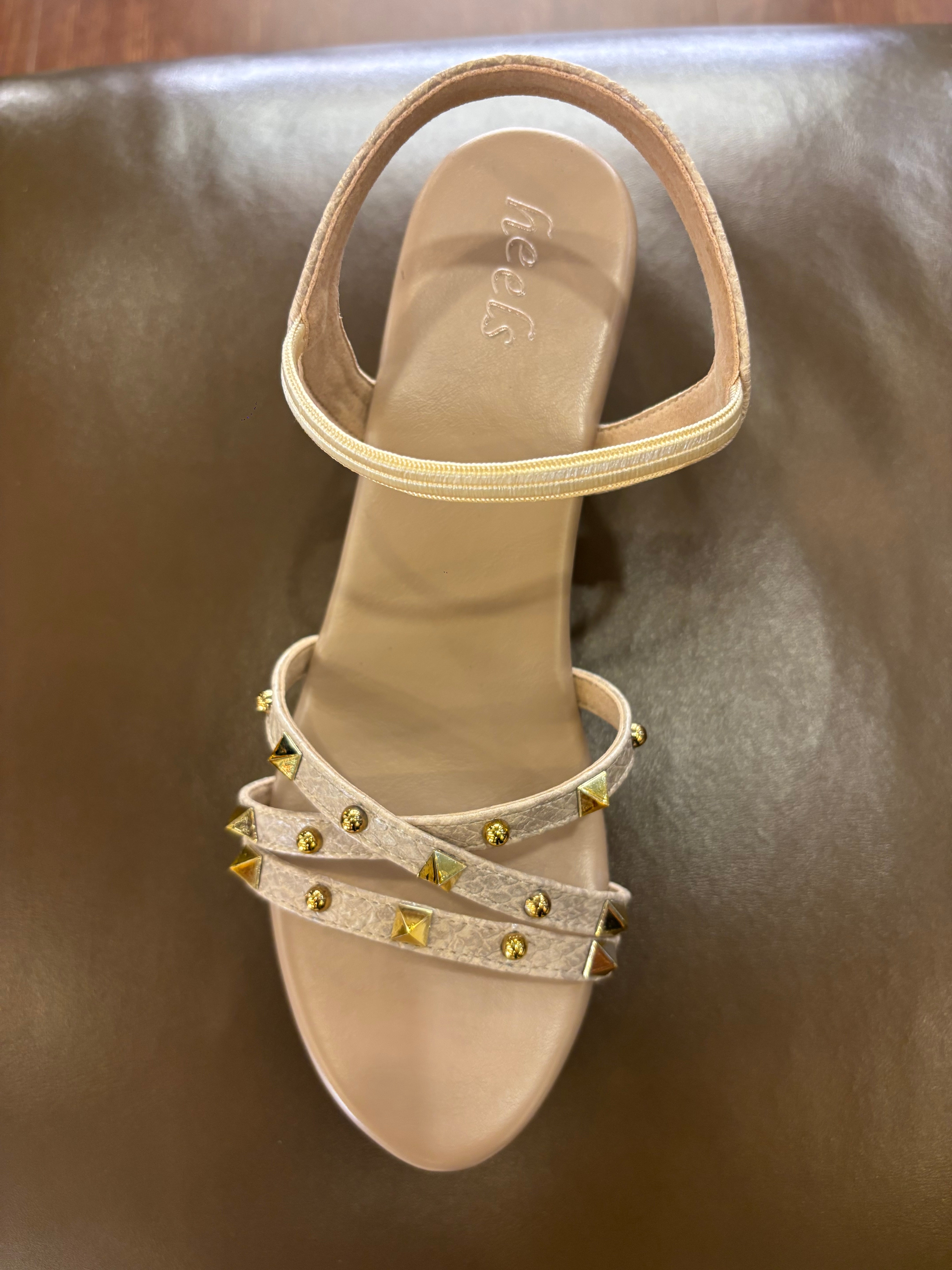 Aurelia Snake Texture Platform Block Heel Sandal