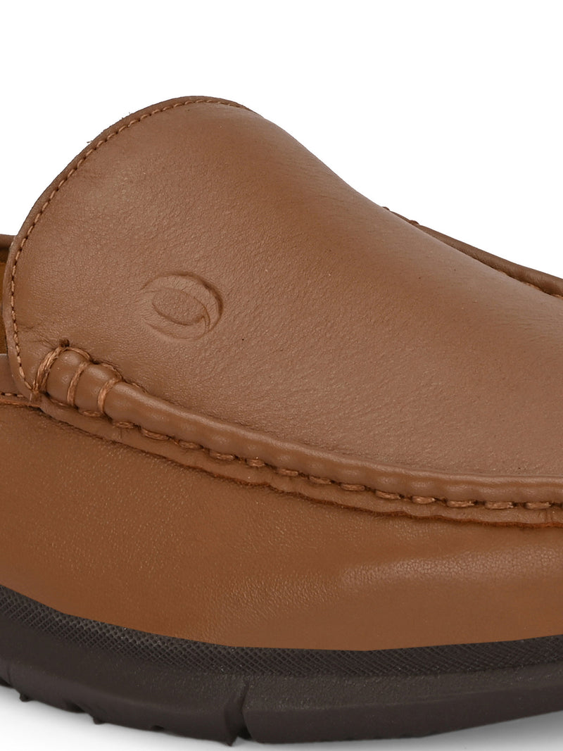 Anti Gravity Tan Leather Slip-On Mules
