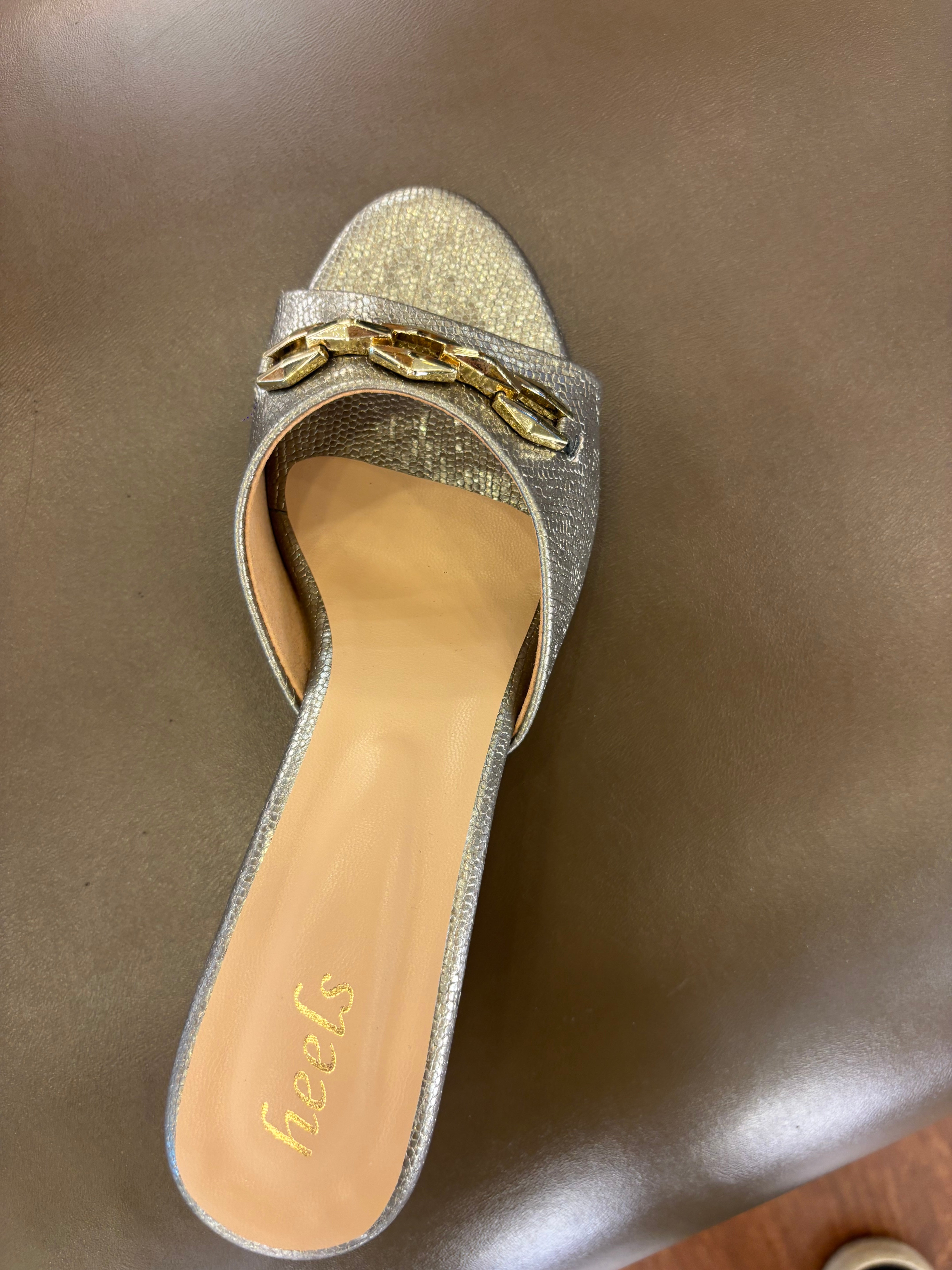 Kim Premium Peep Toe Slip On Kitten Heels
