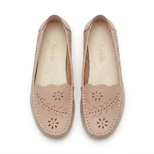 Emily Perforated Comfort Cushioned Flexi Loafers