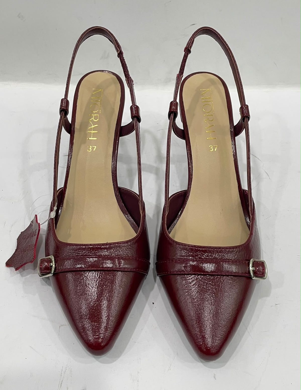 MINDY Premium Leather Patent Kitten Heel Pumps - The Heels India