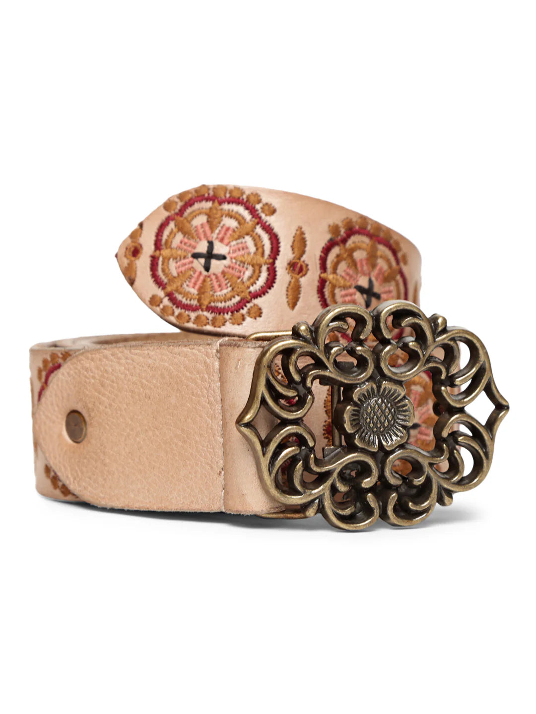 Natural Color Hand Embroidery Belt